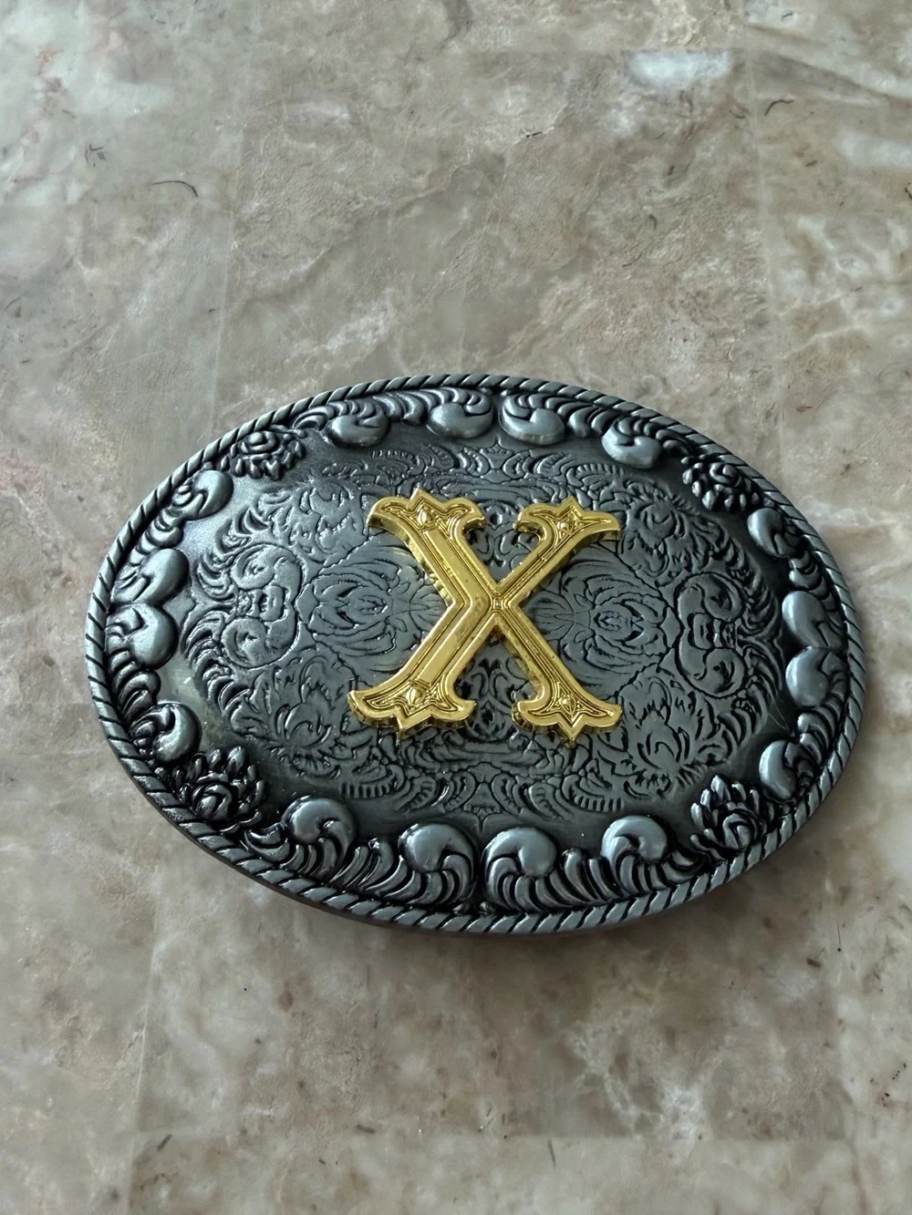 New Men's Initials Letter X Monogram Belt Buckle